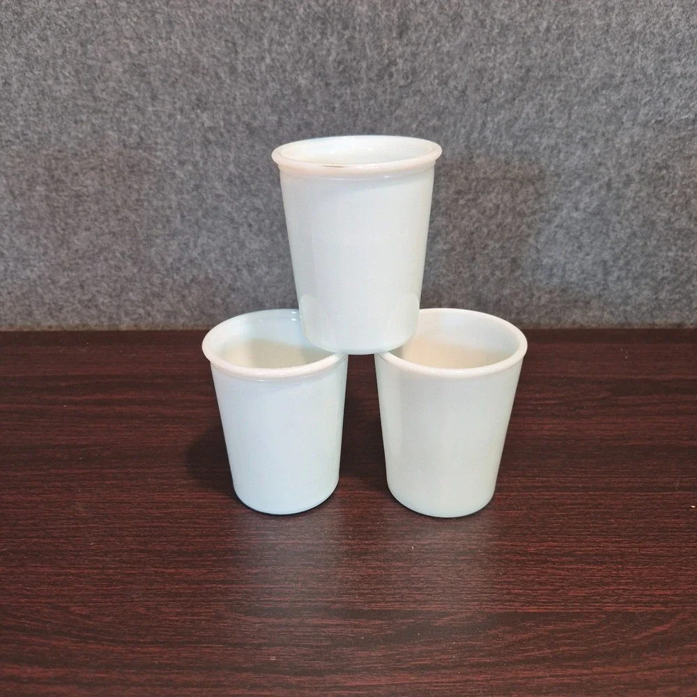 HAZEL ATLAS WHITE OPALESCENT MILK GLASS 3-1/2